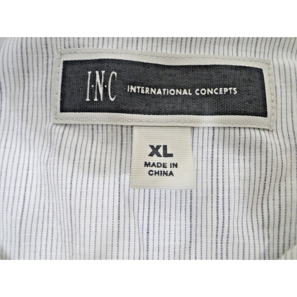 INC International Concepts Button Up Shirt Men's XL Long Sleeve Striped Cotton - Picture 5 of 7